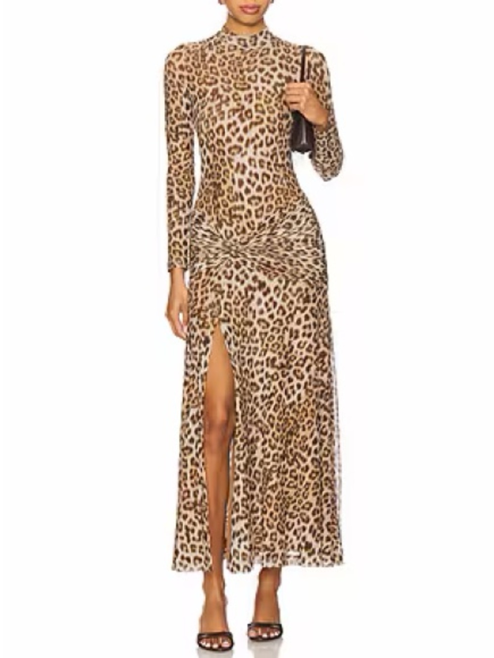 Bardot Lea Long Sleeve Leopard Dress